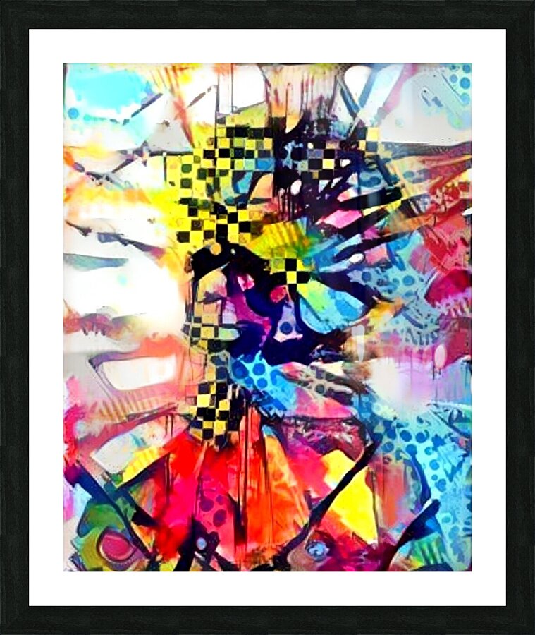 Kaleidoscope Collision Picture Frame print