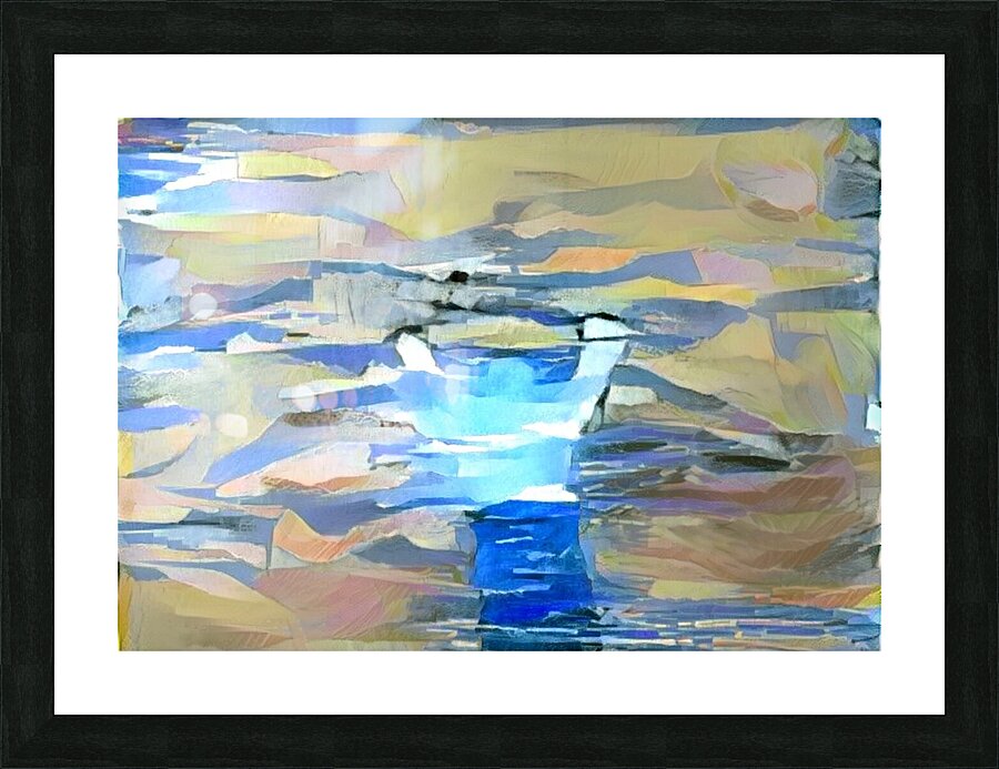 blue break Picture Frame print