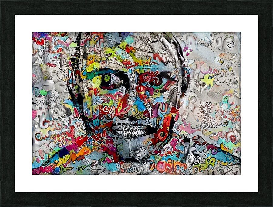 the graffti man Picture Frame print
