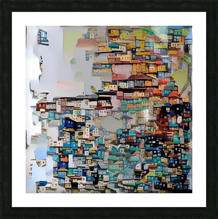 Stacked City Picture Frame print