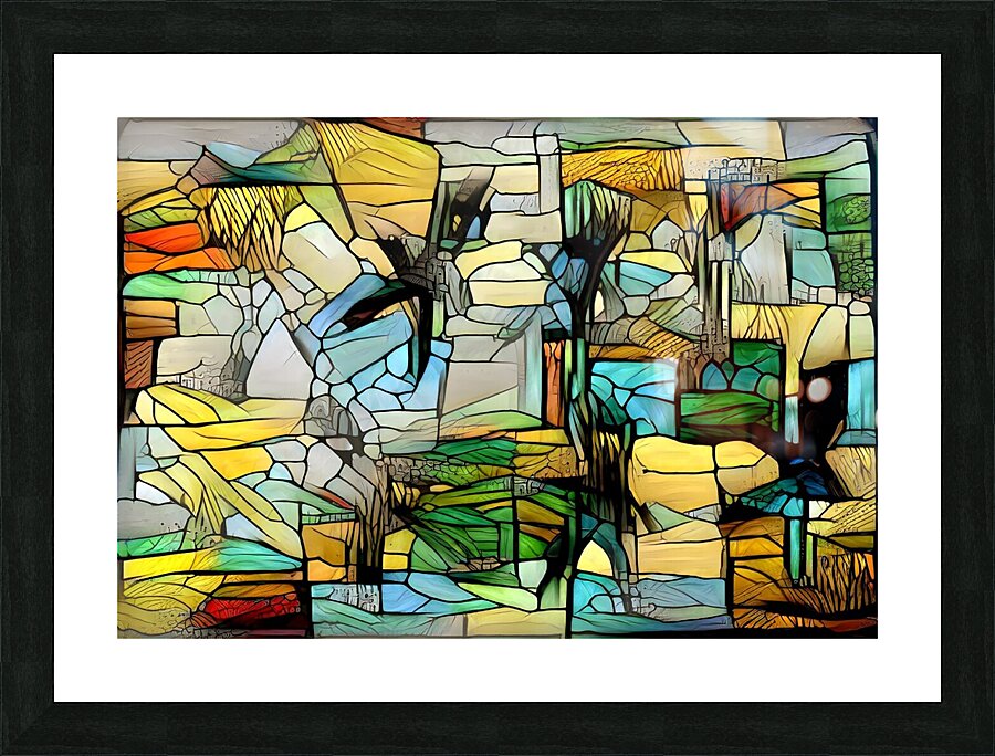 Men Stained glass Picture Frame print