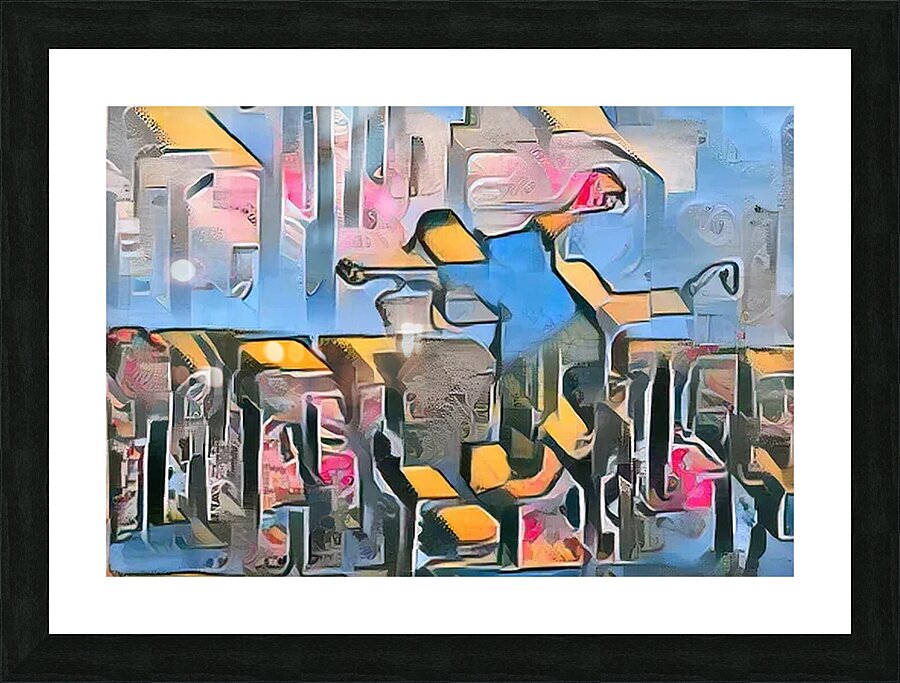skateboard text Picture Frame print