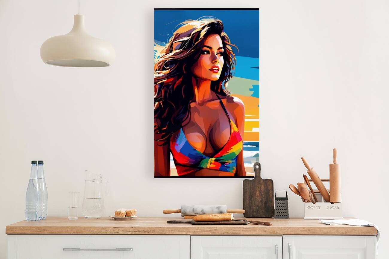 beach lady Reproduction