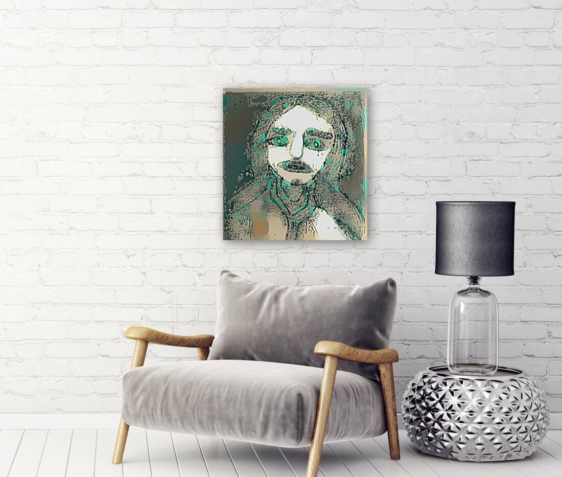 Fragmented Portrait: Emerald Gaze Reproduction
