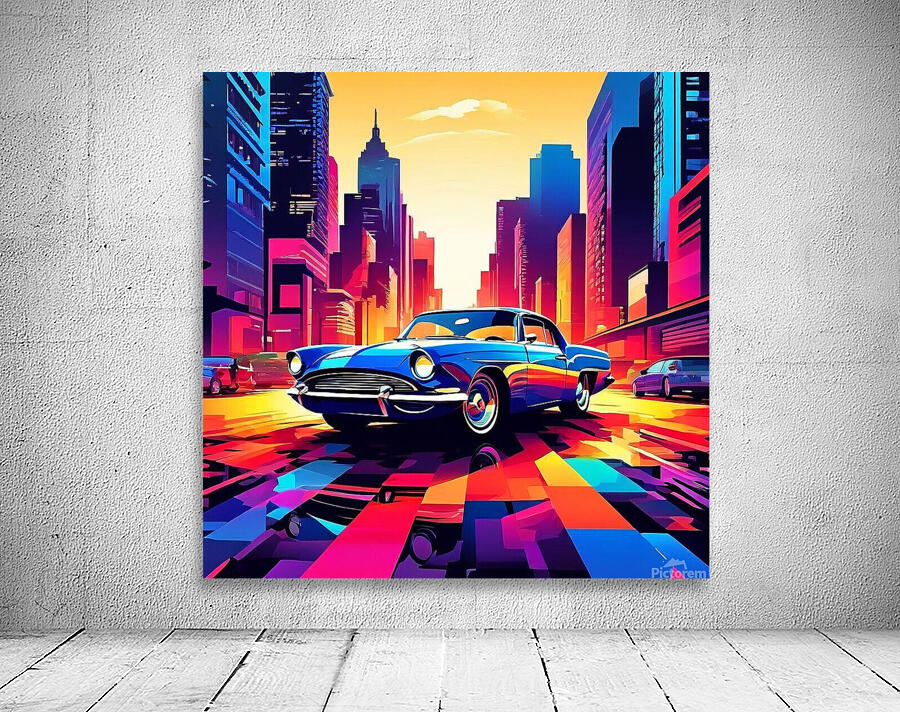 Retro Cityscape Wall Preview
