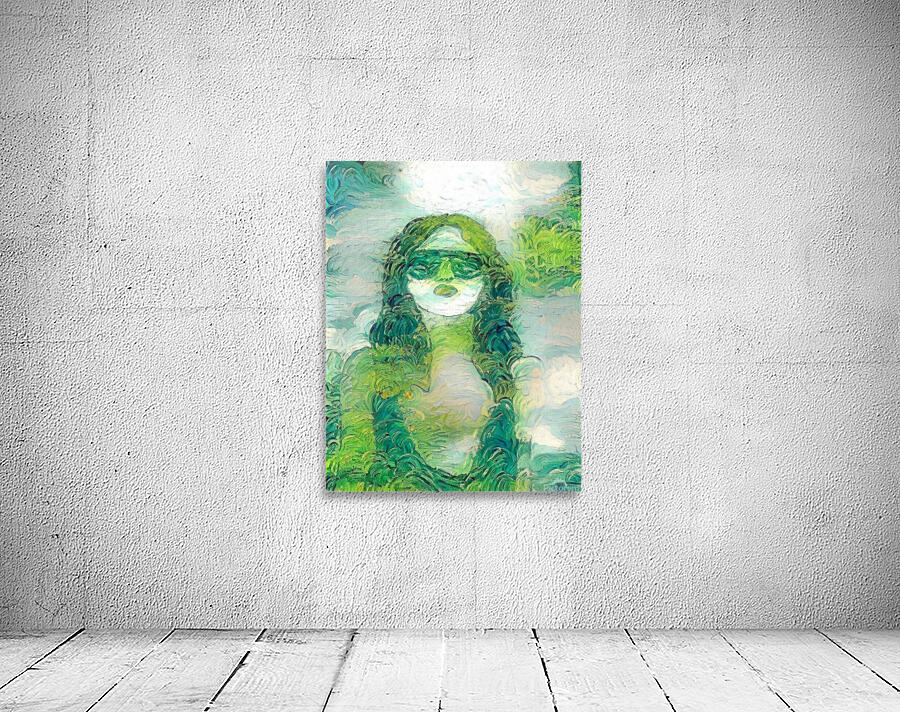 Verdant Portrait: Glimpse of Green Wall Preview