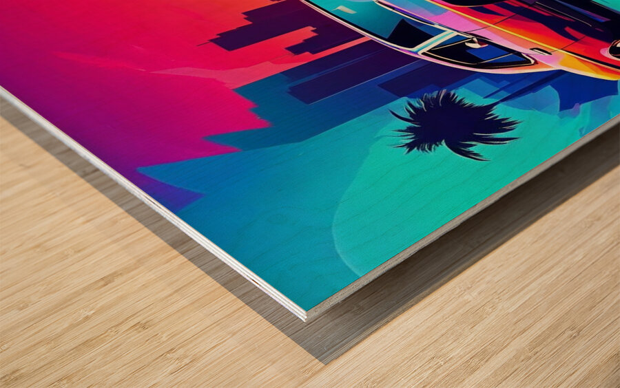 Downtown Drive Wood print