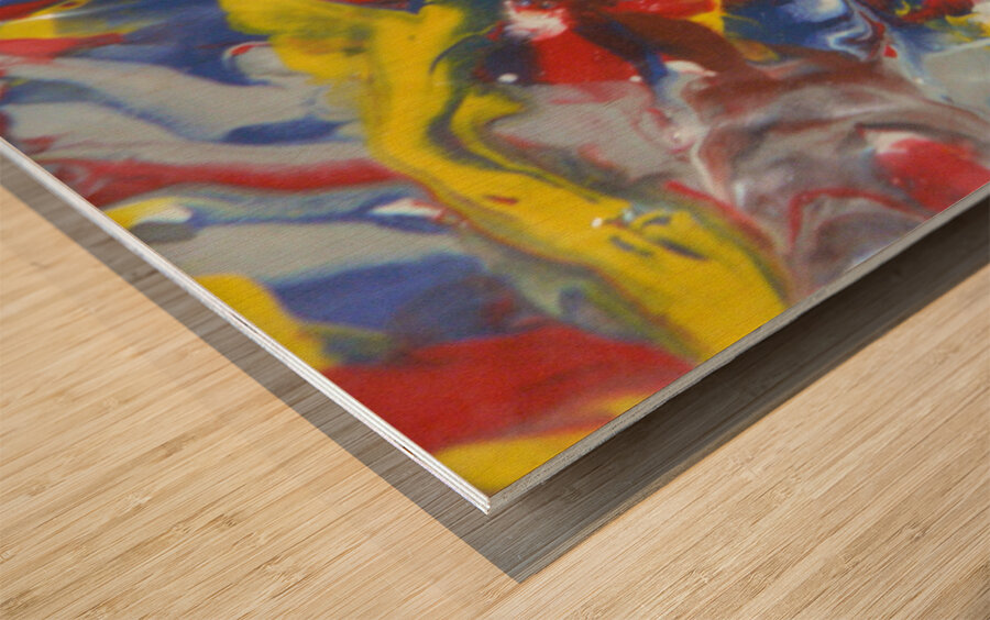 Primary Currents  Wood print