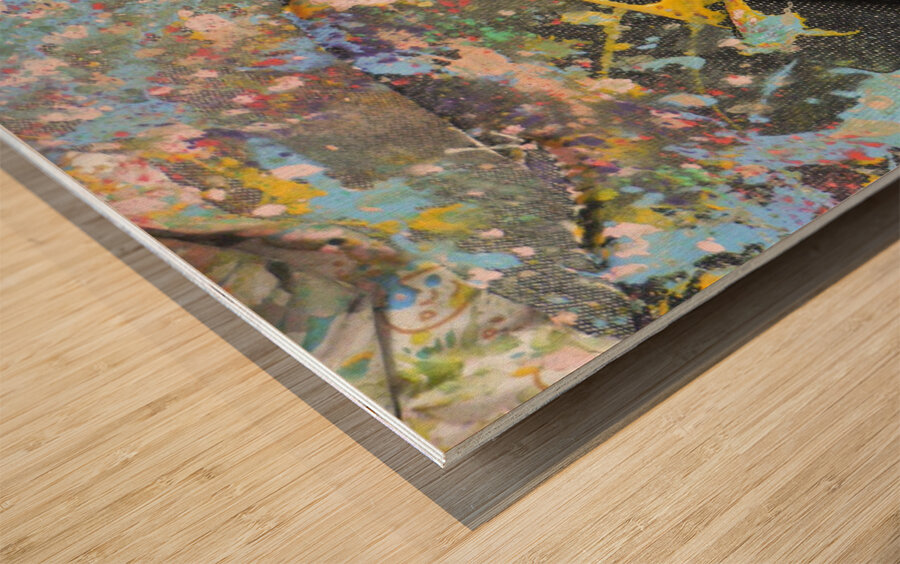 splash on fabric Wood print