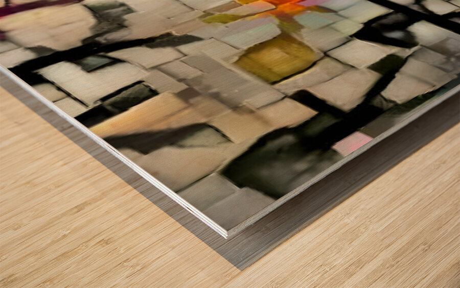 march blocks Wood print