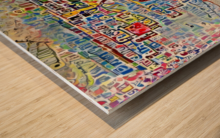 letter reflections Wood print