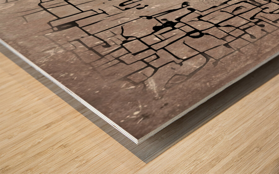Concrete Cipher Wood print