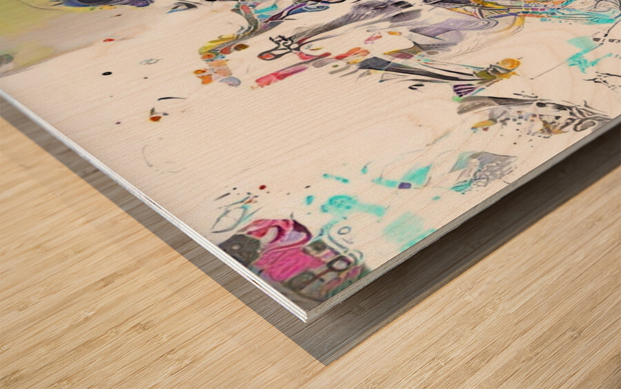 Ephemeral Echoes Wood print