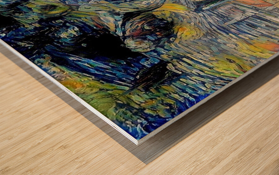 Nocturne in Swirls Wood print