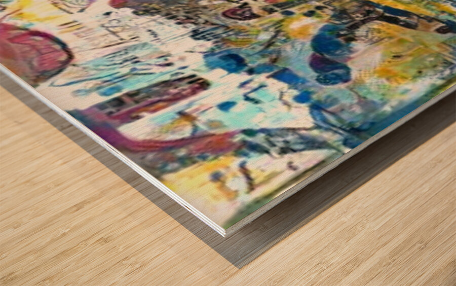 Unfolding character Wood print