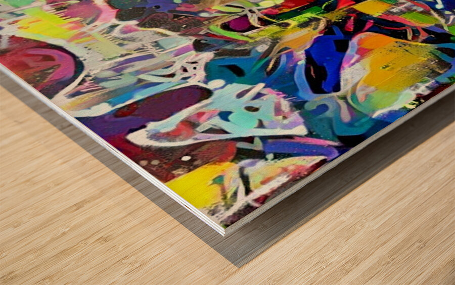 Chromatic Cacophony Wood print