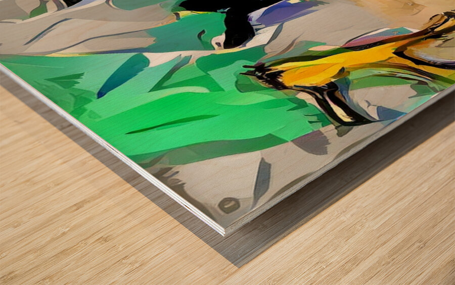 untilted 7 Wood print