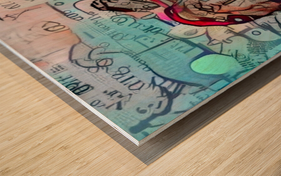 Narrative Figures Wood print