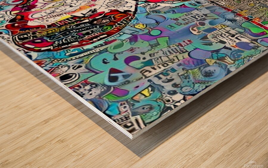 Stylized Figure Wood print