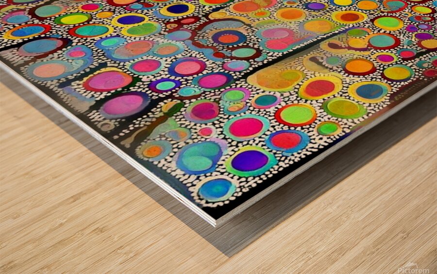 circle portrait Wood print