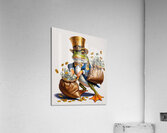A whimsically adorned frog sporting a grandiose g Acrylic Print