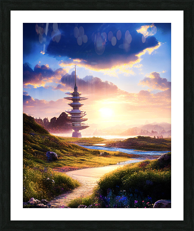 Sacred Sunset Picture Frame print