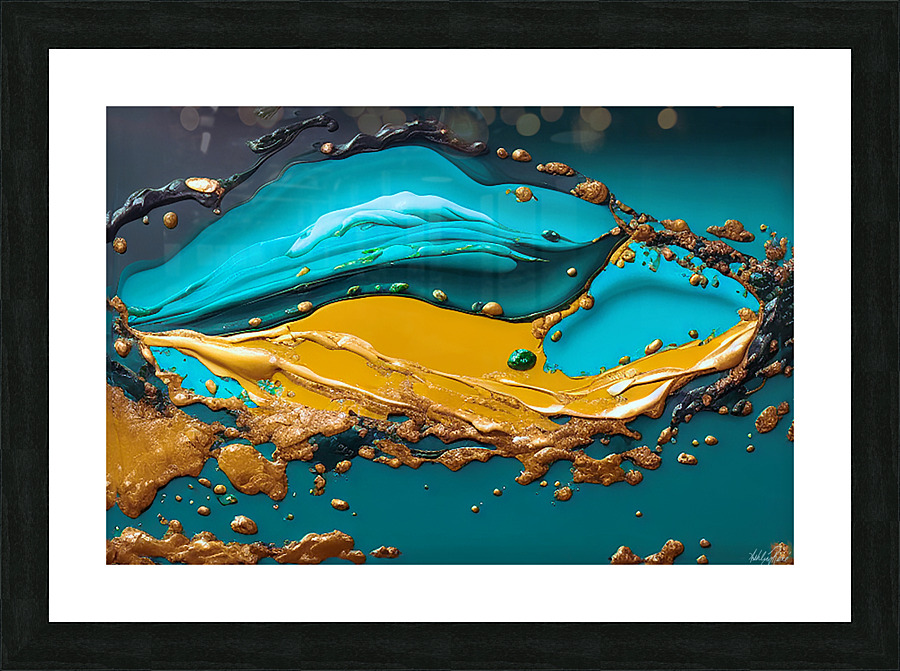 Emerald Erosion Picture Frame print