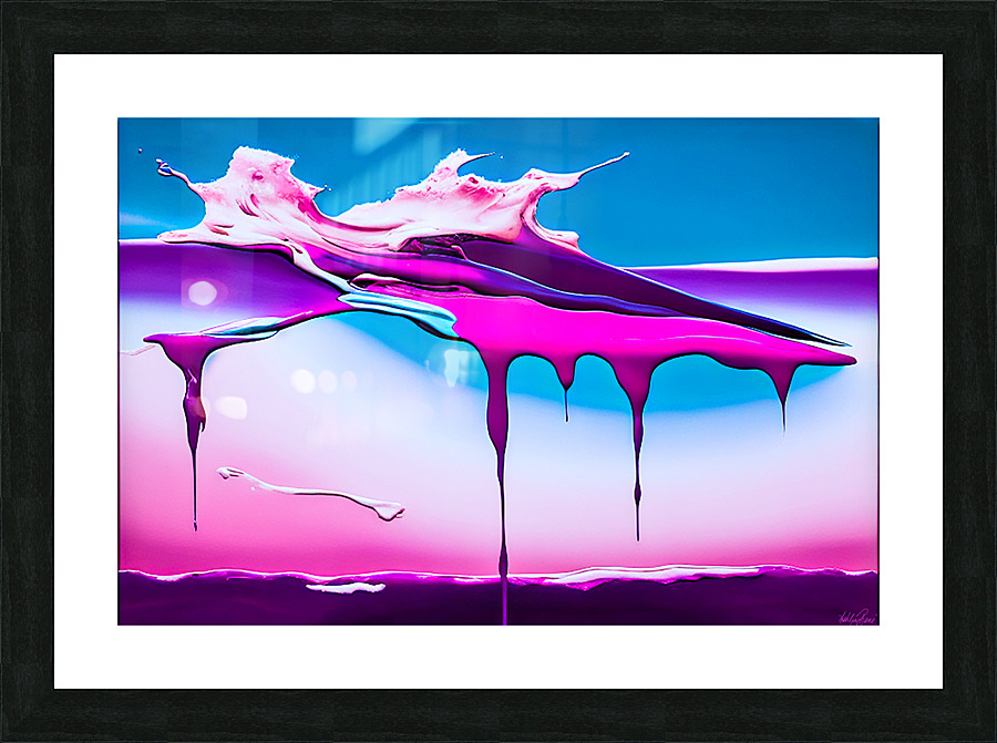 Pink Waterfalls Picture Frame print