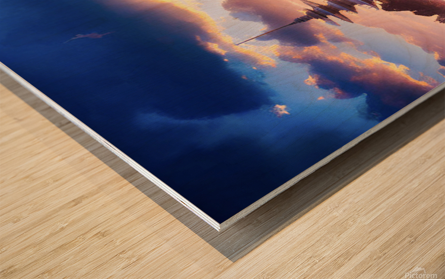 Sacred Sunset Wood print