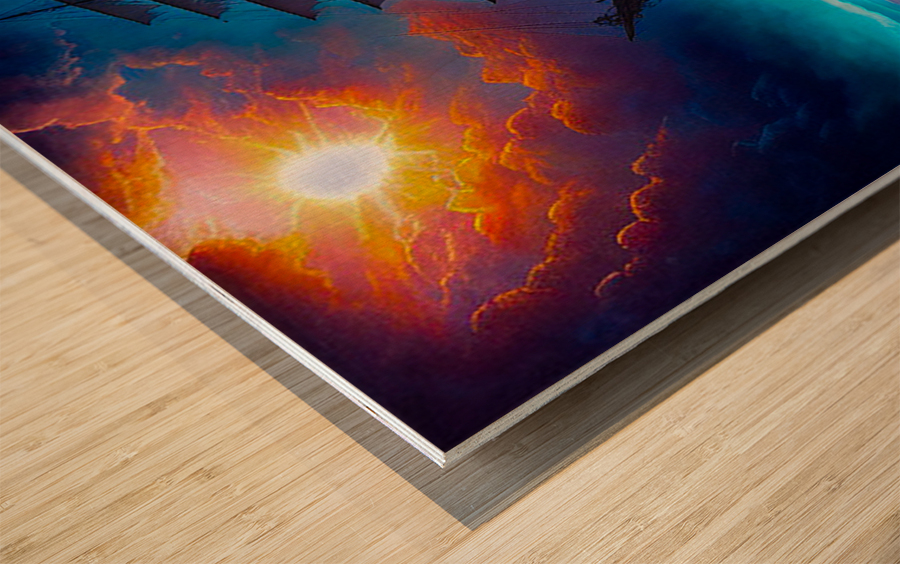 Time Loop Wood print