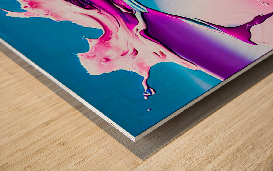 Pink Waterfalls Wood print