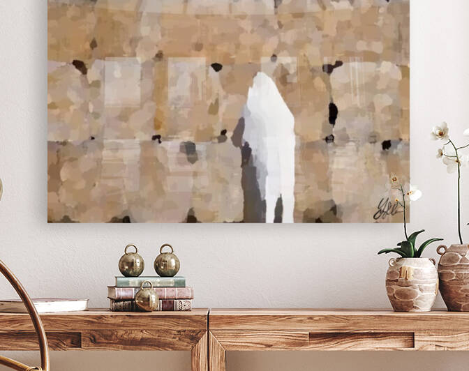 man at kotel by Meir Silver