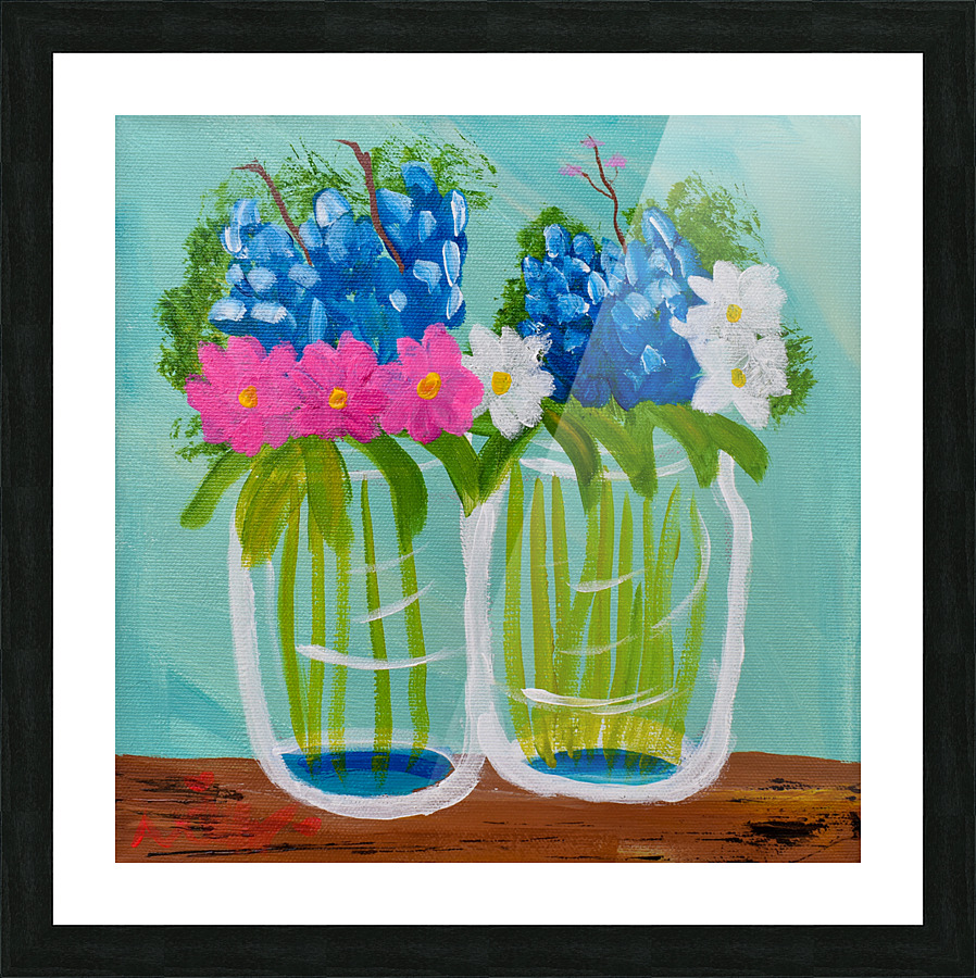 Flower Jars.  Ariana R Picture Frame print