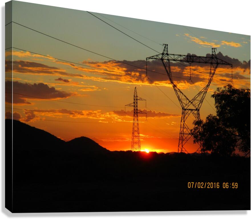 African Sunset Canvas Print