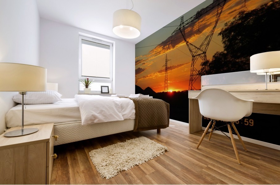 African Sunset Mural print