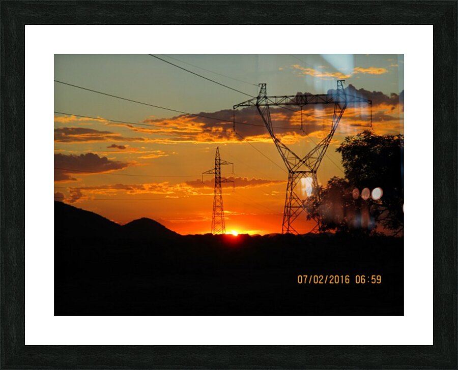 African Sunset Picture Frame print