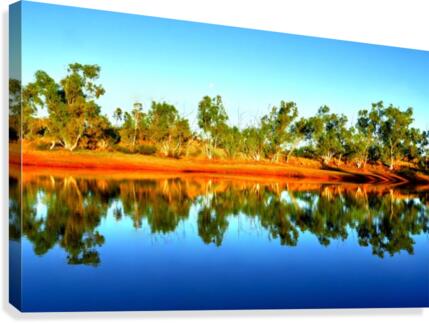 Reflections on an Outback Dam Canvas Print