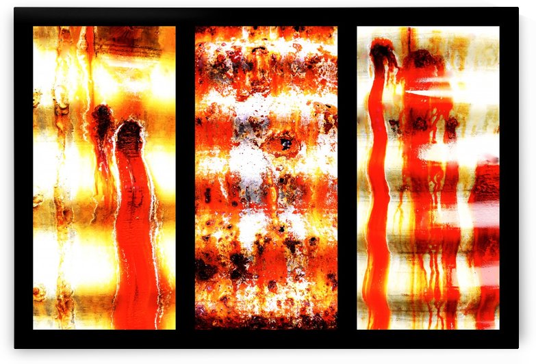Corrugated Iron Triptych 2 by Lexa Harpell