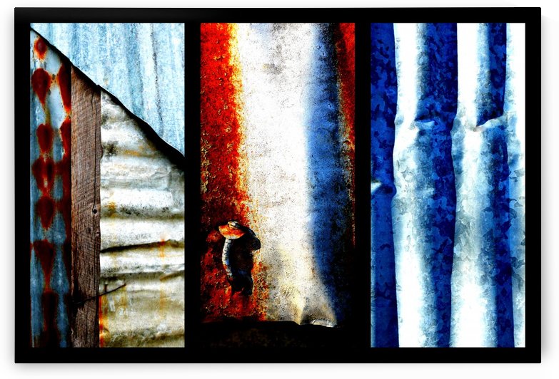 Corrugated Iron Triptych 4 by Lexa Harpell