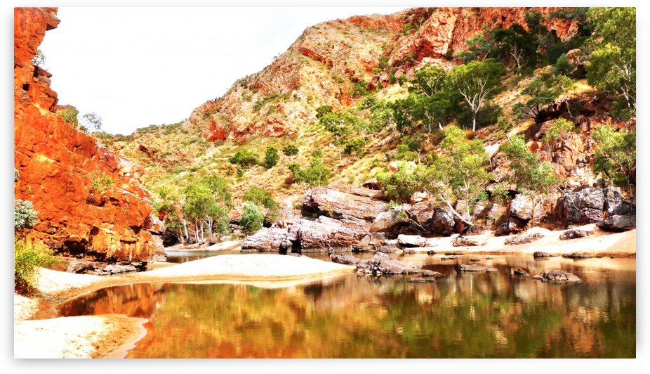 Crossing the River - Ormiston Gorge by Lexa Harpell