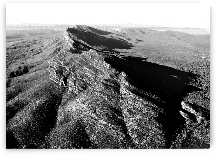 Wilpena Pound Sunrise in B&W by Lexa Harpell