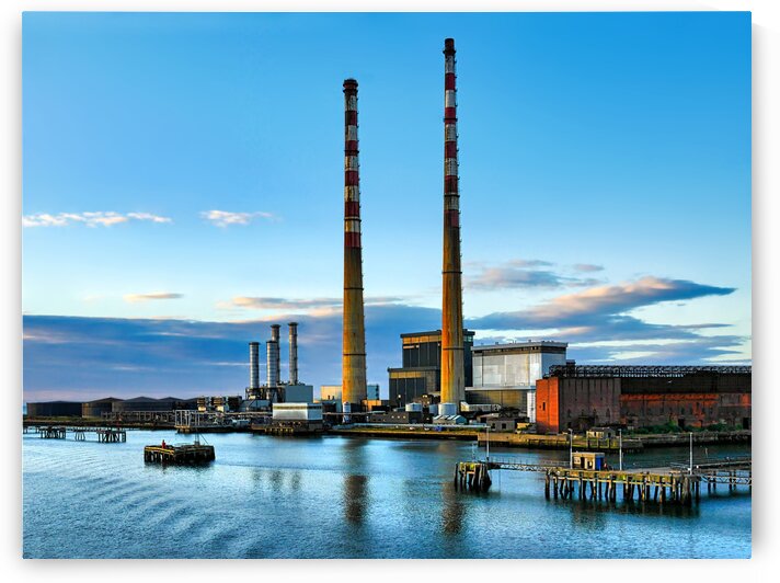 Poolbeg Chimneys at Sunrise by Lexa Harpell