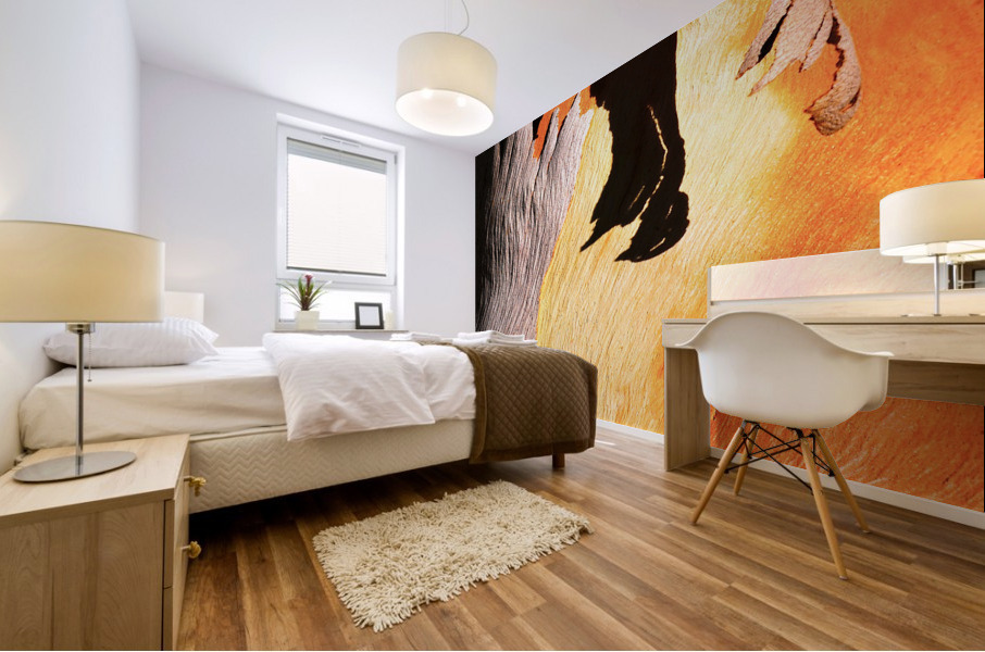 Salmon Bark Peeling Mural print