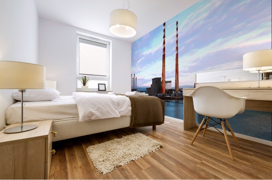 Dublins Poolbeg Chimneys Mural print