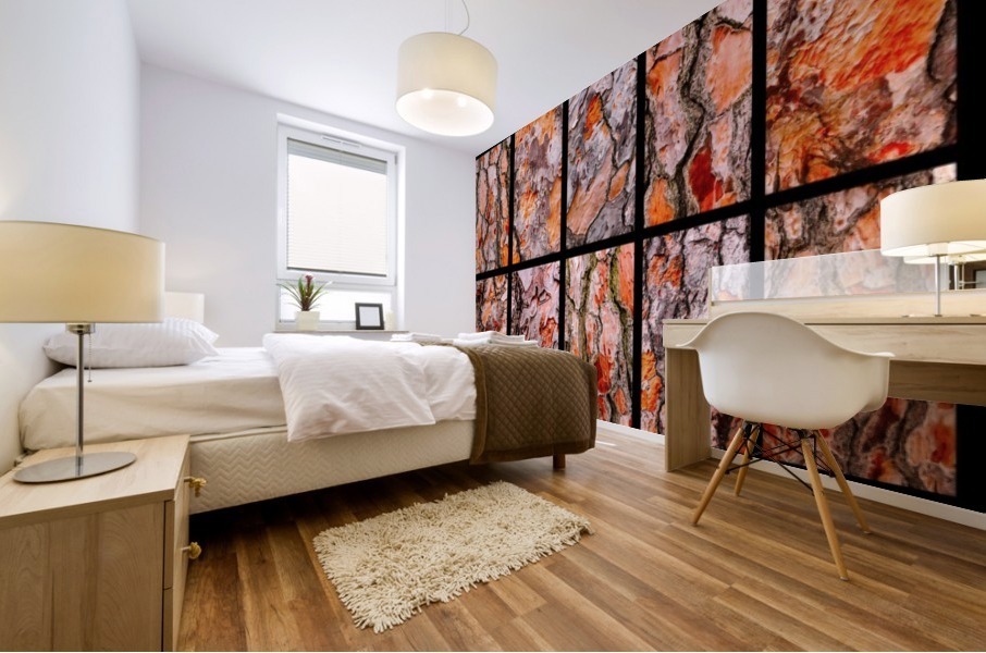 Pine Tree Bark Montage Mural print