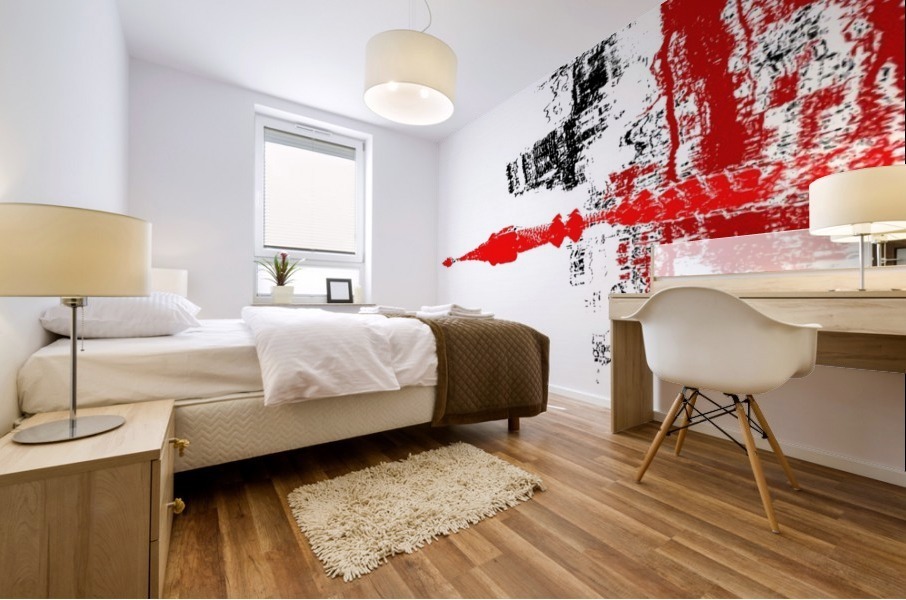 Lurking - Red Mural print