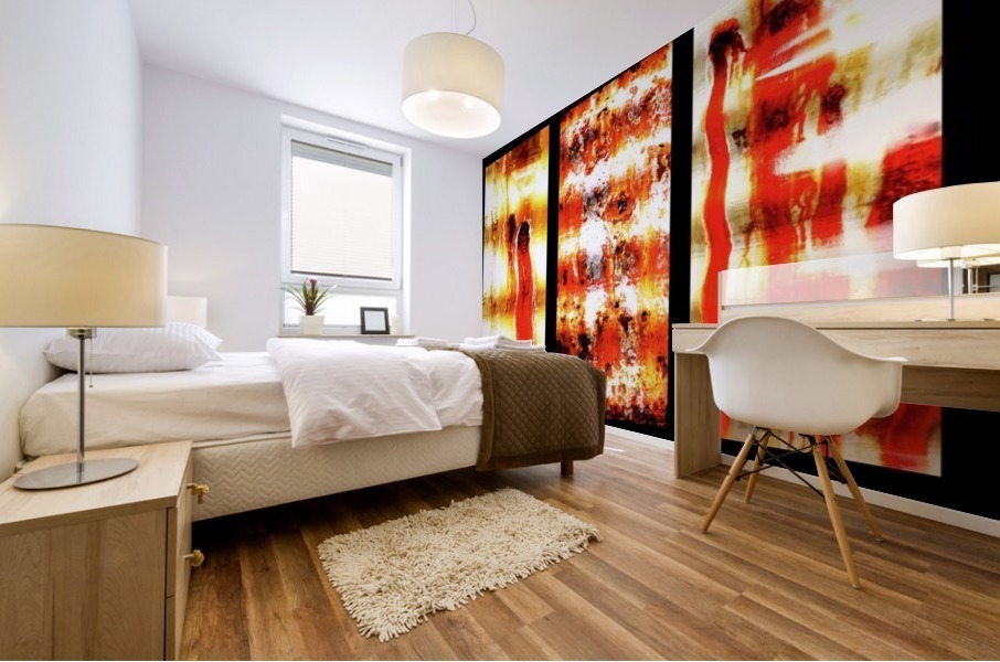 Corrugated Iron Triptych 2 Mural print