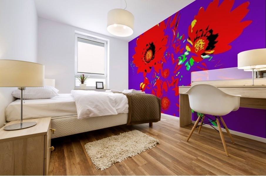 Rainbow Flower - Purple Mural print