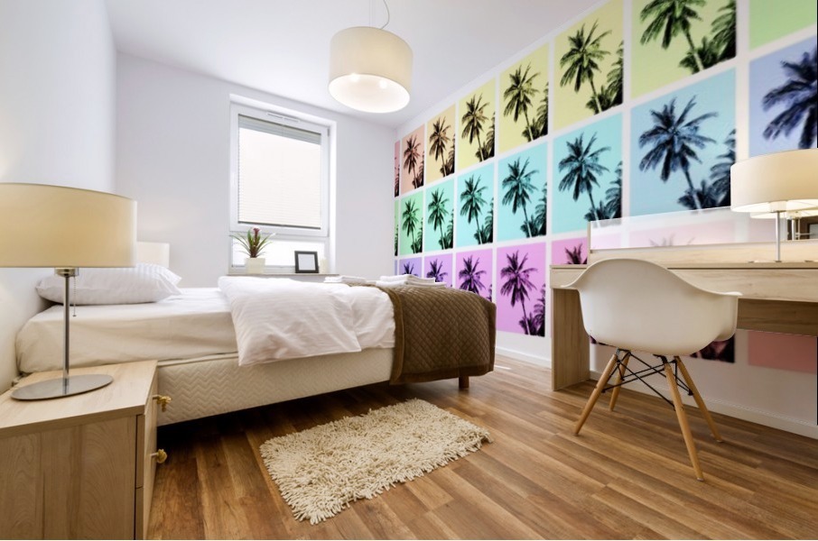 Palm Tree Collage 2 Mural print
