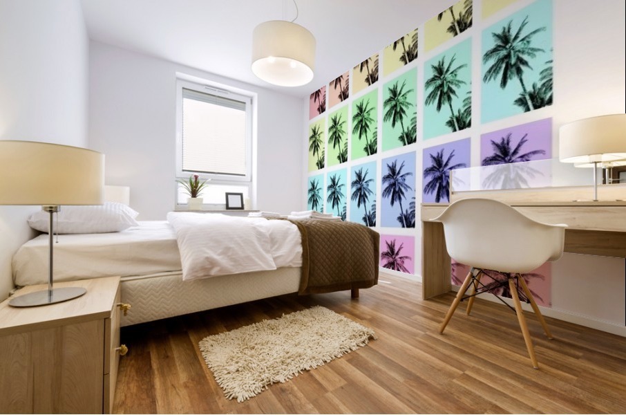 Palm Tree Collage 3 Mural print